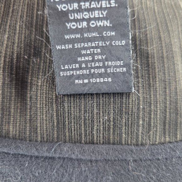 Kuhl Jacket Black FadeVintage Patina Dye Canvas Fleece Burr Lined Zip Men XLarge - Picture 13 of 15